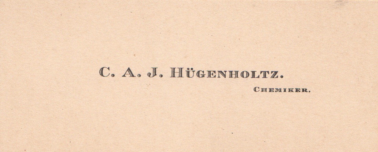 visitekaartje van Co Hugenholtz (1893-1917)