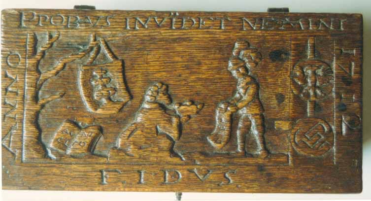 zie ook afbeelding familiewapen aan de boom. Probus Invidet Nemini = 