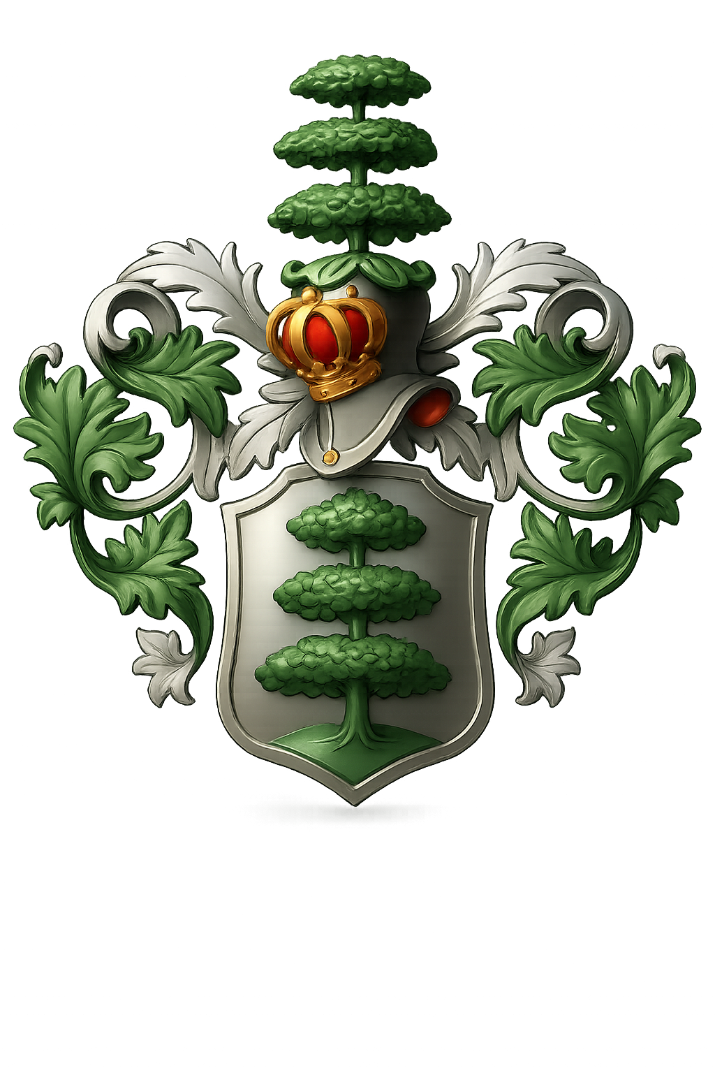 Auf der Grundlage des Familienwappens im „Stam- en Wapenboek van aanzienlijke Nederlandsche Familien“ (Vorsterman van Ooijen, 3 Bände, 1885–90) habe ich mit Hilfe von KI diese neue Abbildung erstellt.