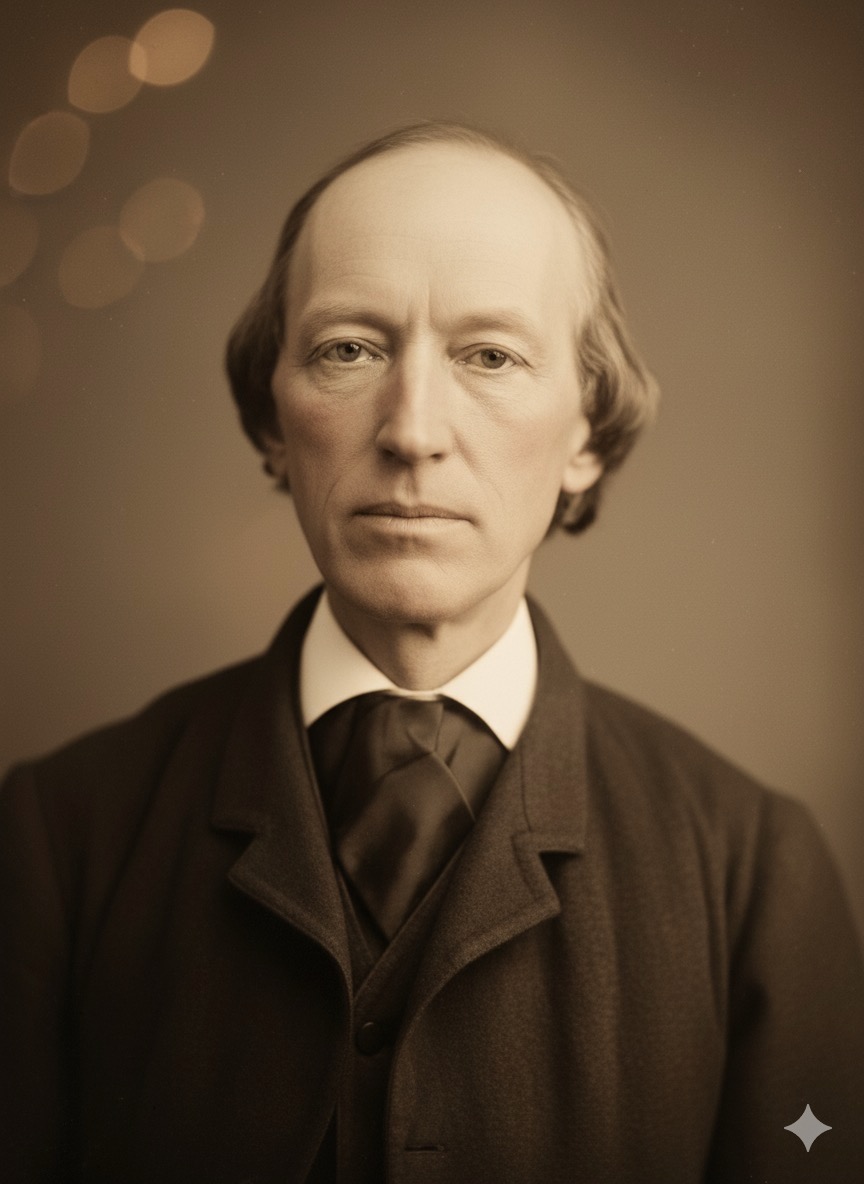 Mijn betovergrootvader Gerard W.K. Hugenholtz (1826-1893). Portret hersteld met AI)