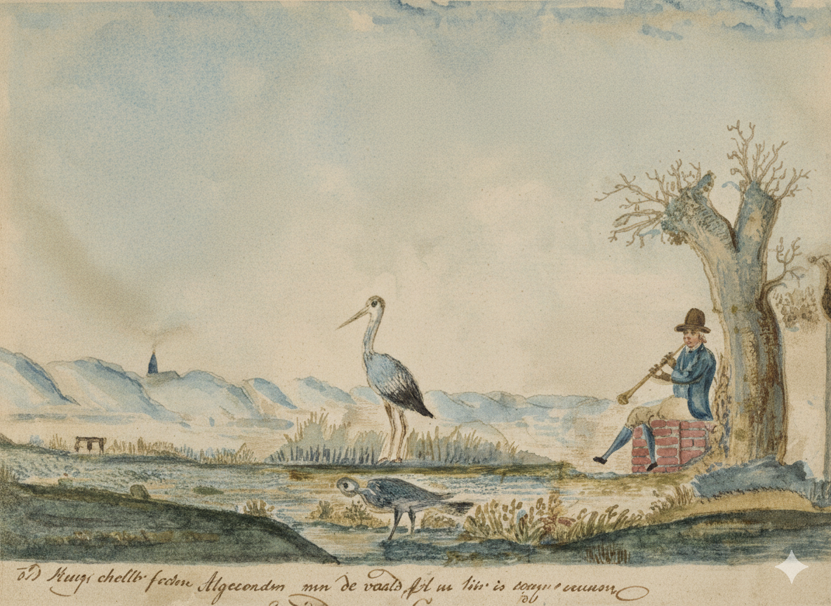 Tekening gemaakt door JBT Hugenholtz (1796-1871): 