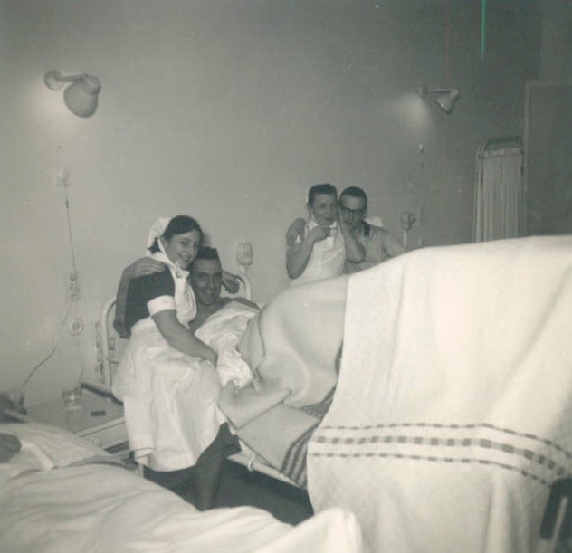 Mijn vader in het Diaconessenhuis in Meppel.