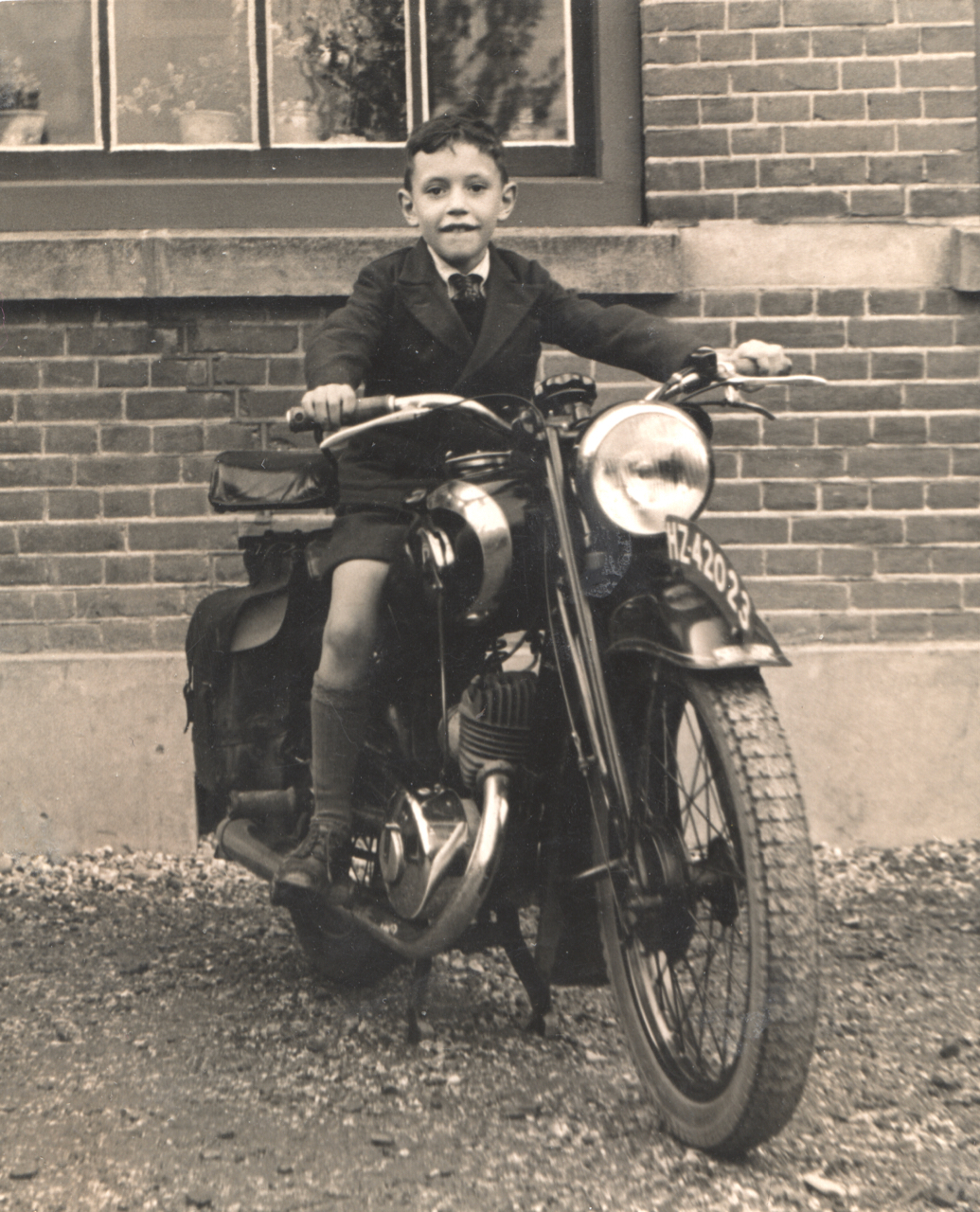 Mijn vader op de motor.