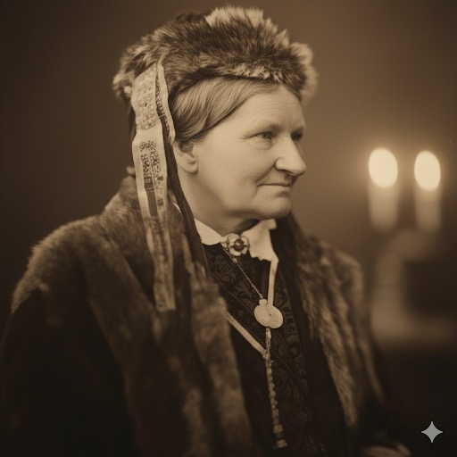 Moeder van Rosette Polack: Lea Beke Margaretha Pape (1813-1874). Afbeelding verbeterd m.b.v. AI.