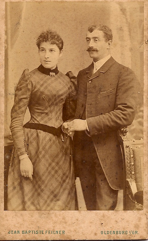 Röschen and Moritz Levy-Leeuwarden; probably during their engagement.